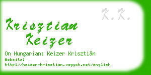 krisztian keizer business card